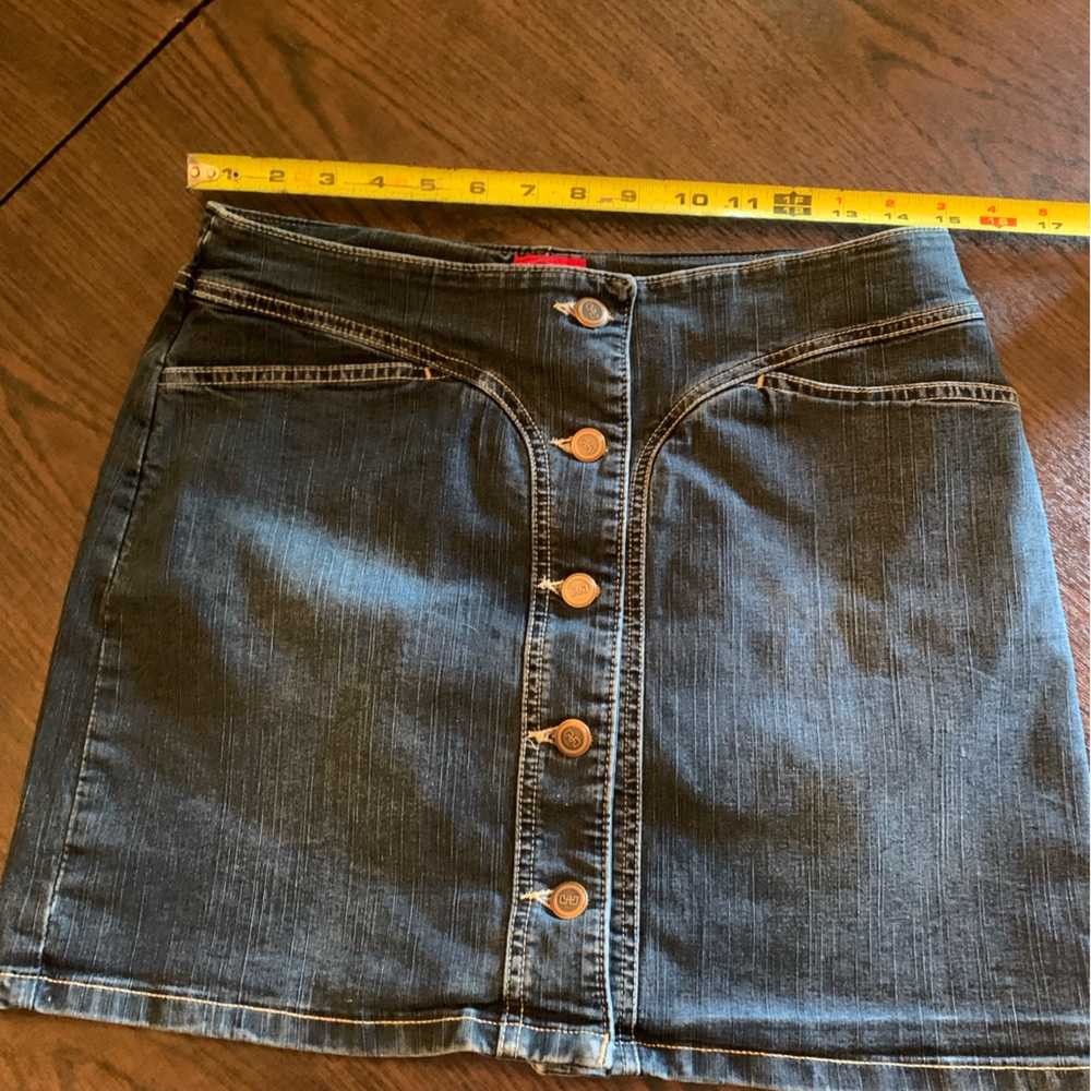 Denim Button-Up Skirt